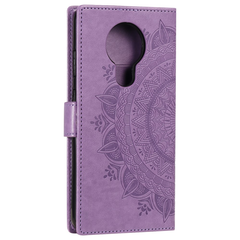  Nokia 3.4 - Mandala Läder Fodral - Lila