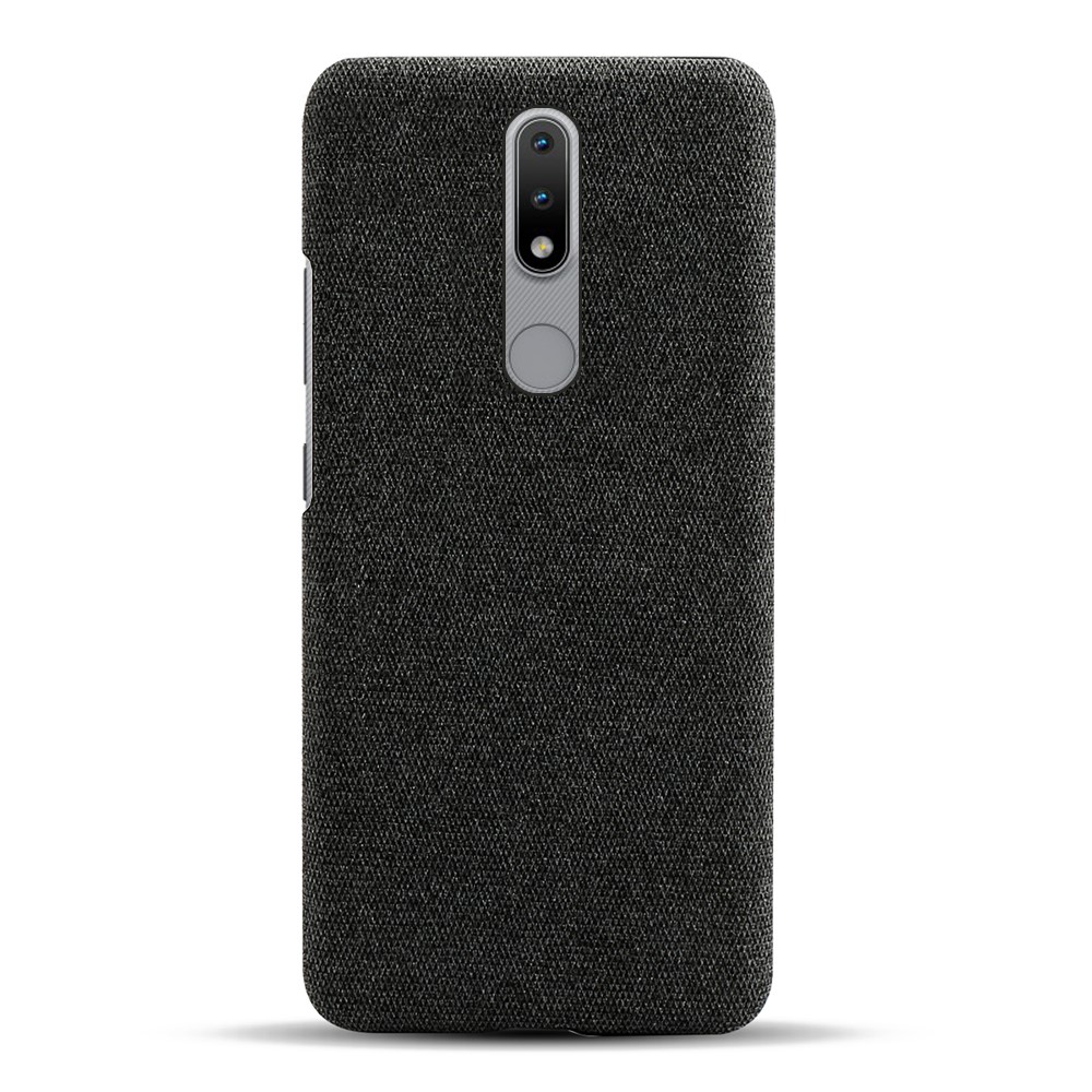  Nokia 2.4 - Tygbelagt Textur Skal - Svart