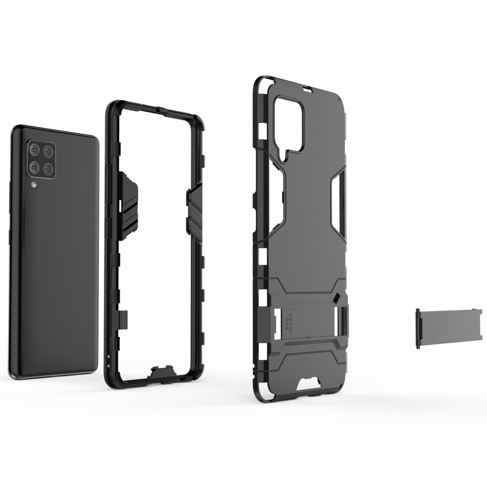  Samsung Galaxy A42 5G - Hybrid Skal Med Kickstand - Svart