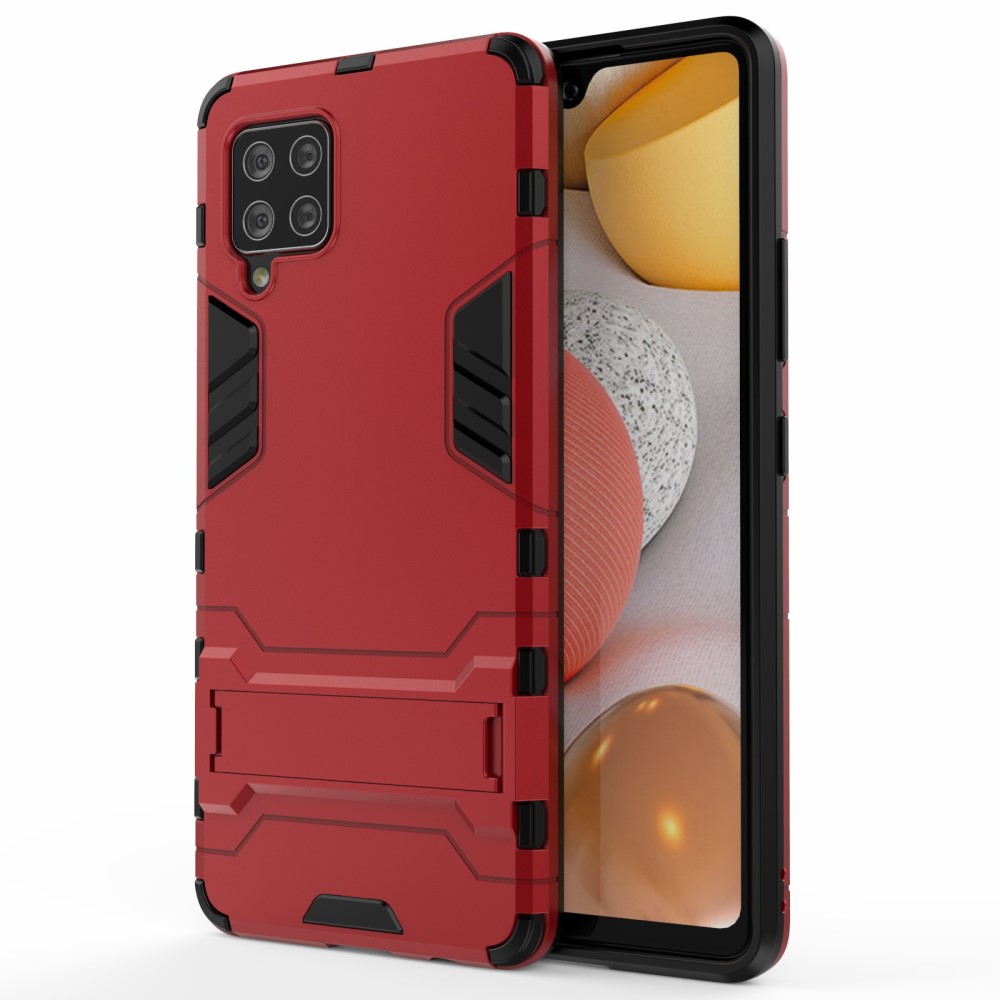  Samsung Galaxy A42 5G - Hybrid Skal Med Kickstand - Röd