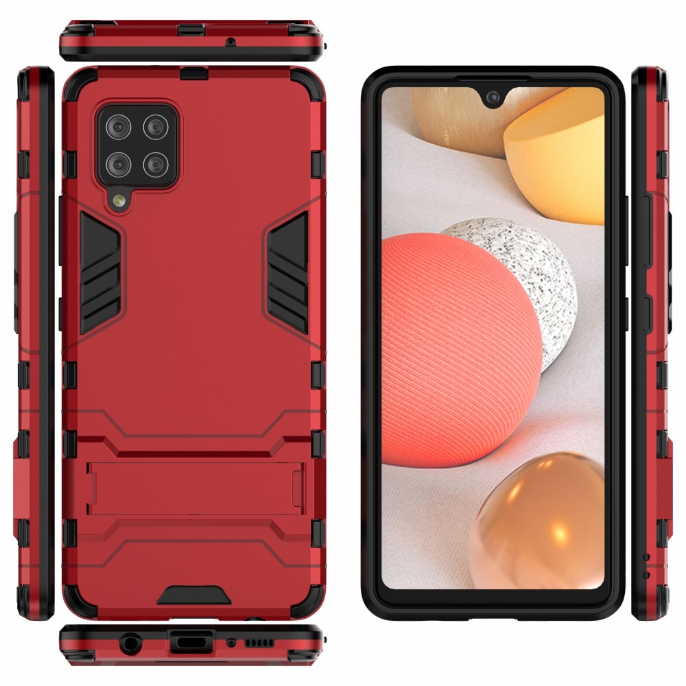  Samsung Galaxy A42 5G - Hybrid Skal Med Kickstand - Röd