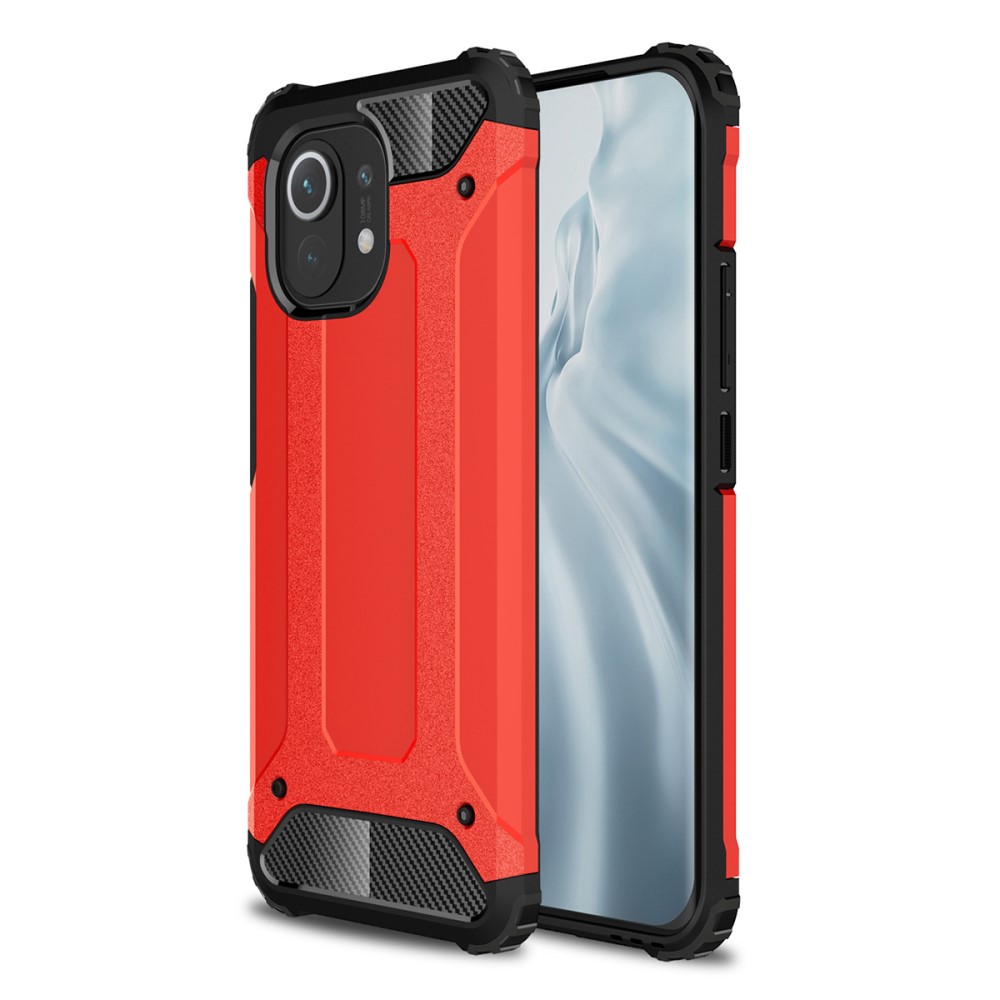  Xiaomi Mi 11 - Armor Hybrid Skal - Röd