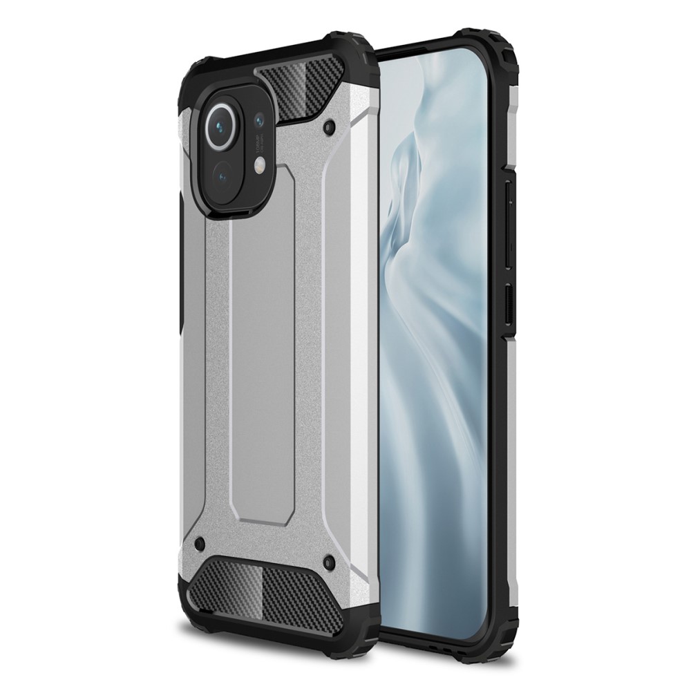  Xiaomi Mi 11 - Armor Hybrid Skal - Silver