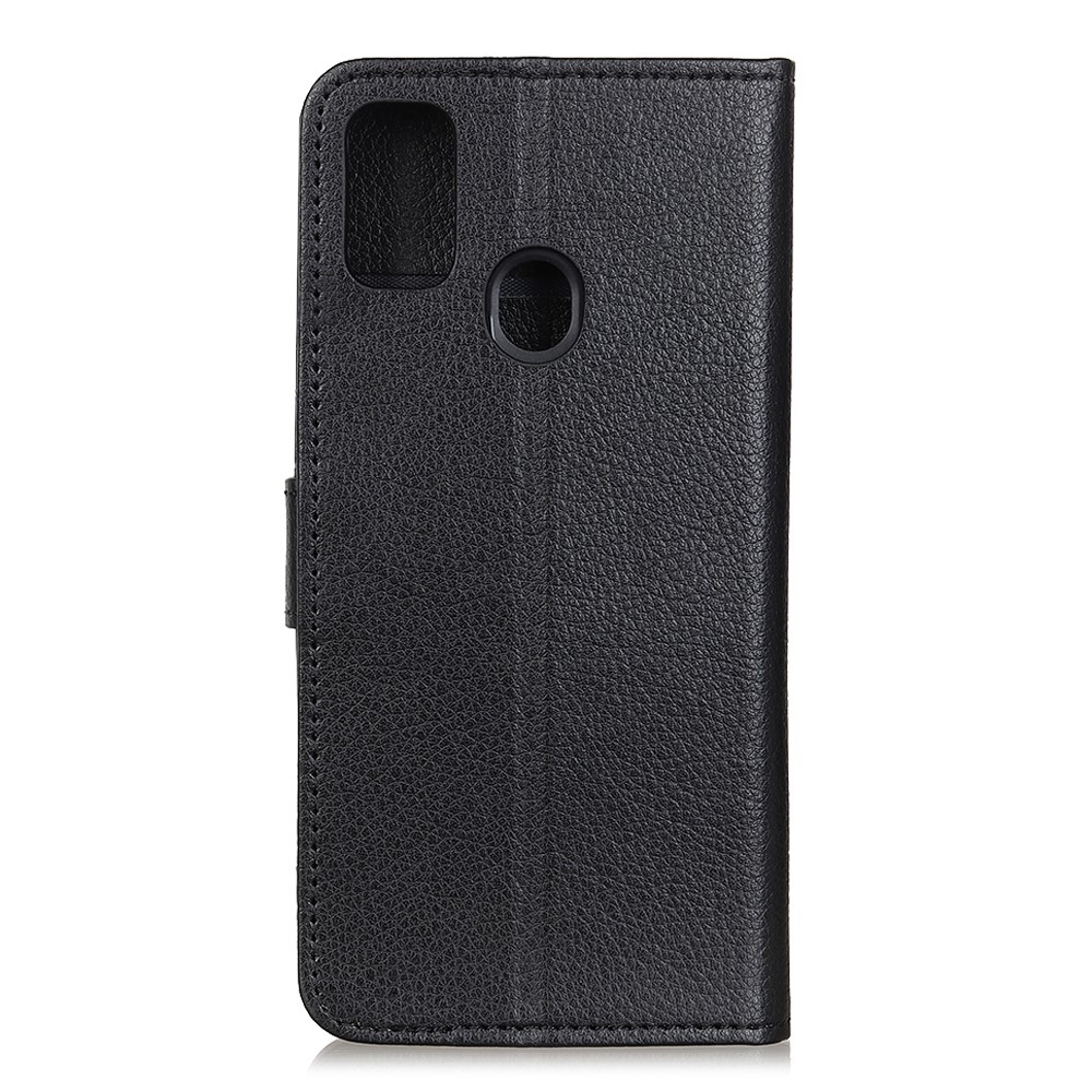  OnePlus Nord N100 - Litchi Läder Fodral - Svart
