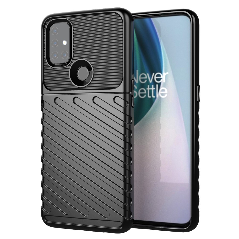 OnePlus Nord N10 5G - Twill Textur Skal - Svart