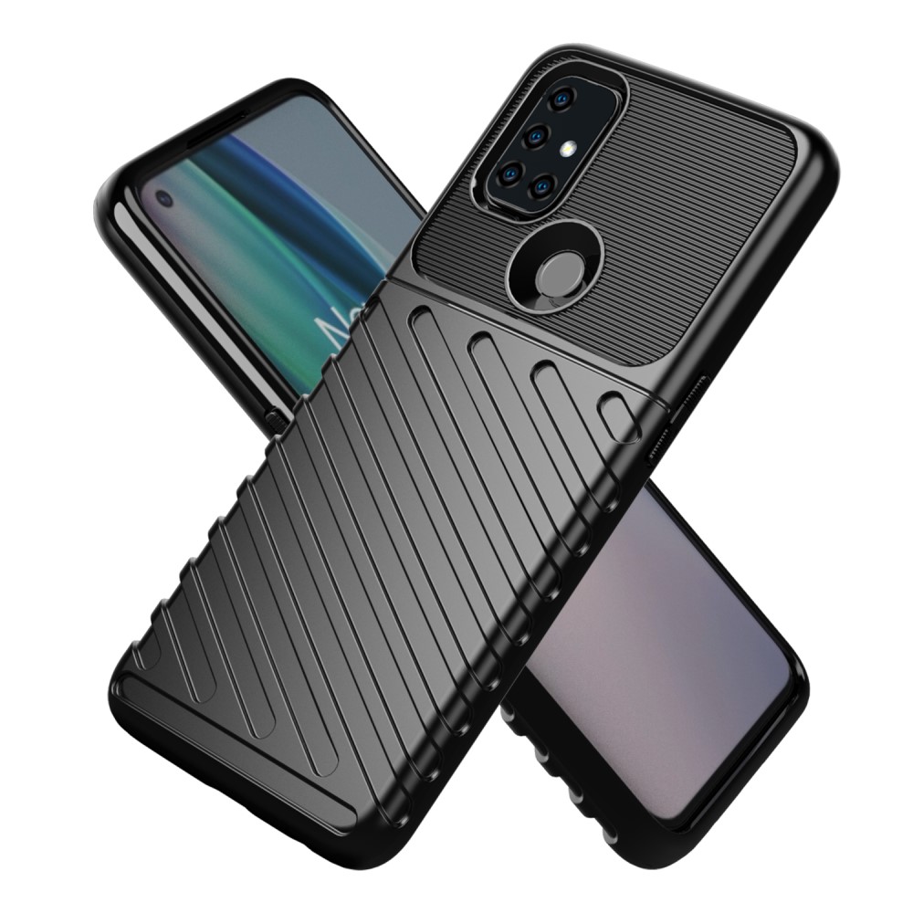  OnePlus Nord N10 5G - Twill Textur Skal - Svart