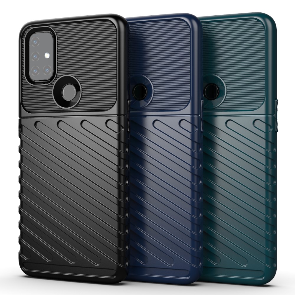  OnePlus Nord N10 5G - Twill Textur Skal - Svart