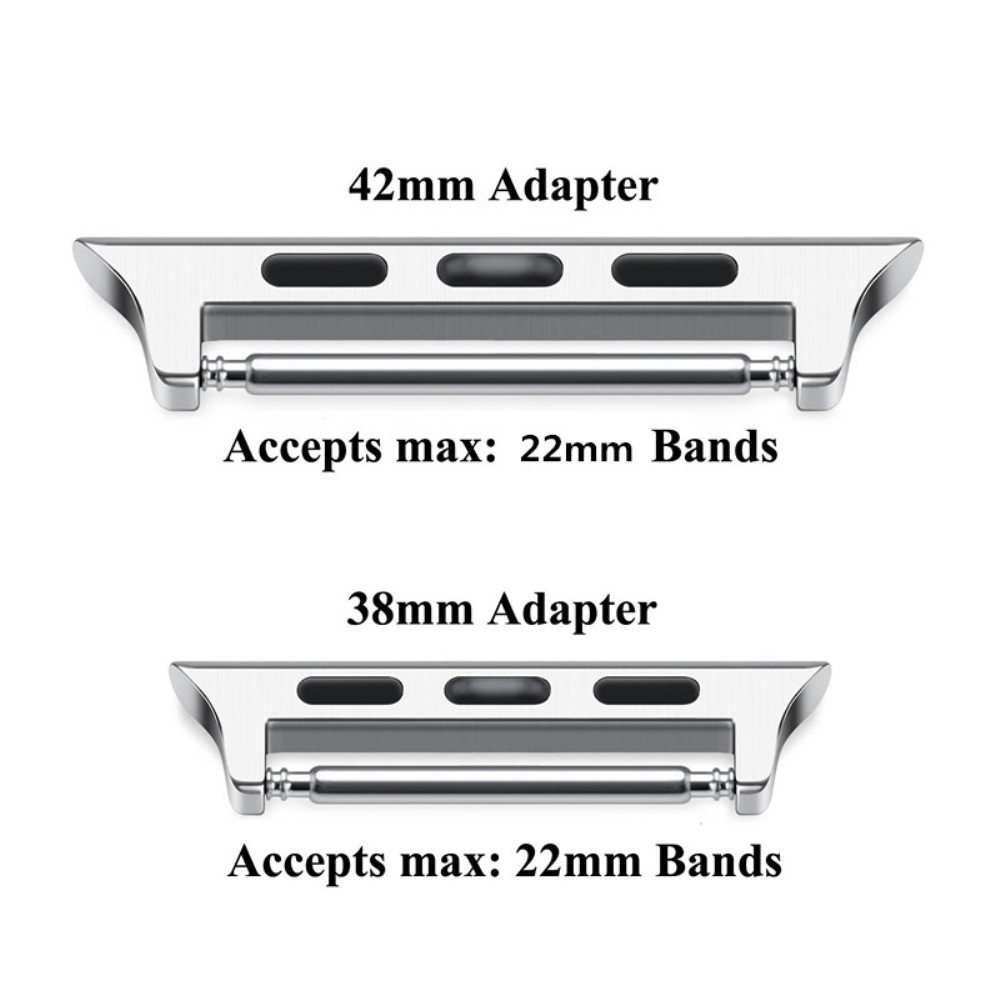  Spring Bar Fästen till Apple Watch 42/41/40/38 mm - Silver