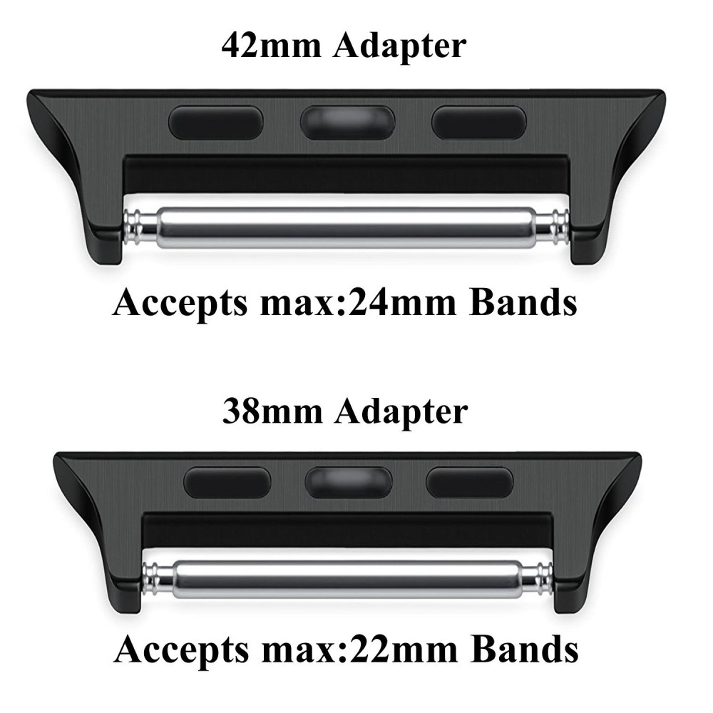  Spring Bar Fästen till Apple Watch 42/44/45/46/49 mm Svart
