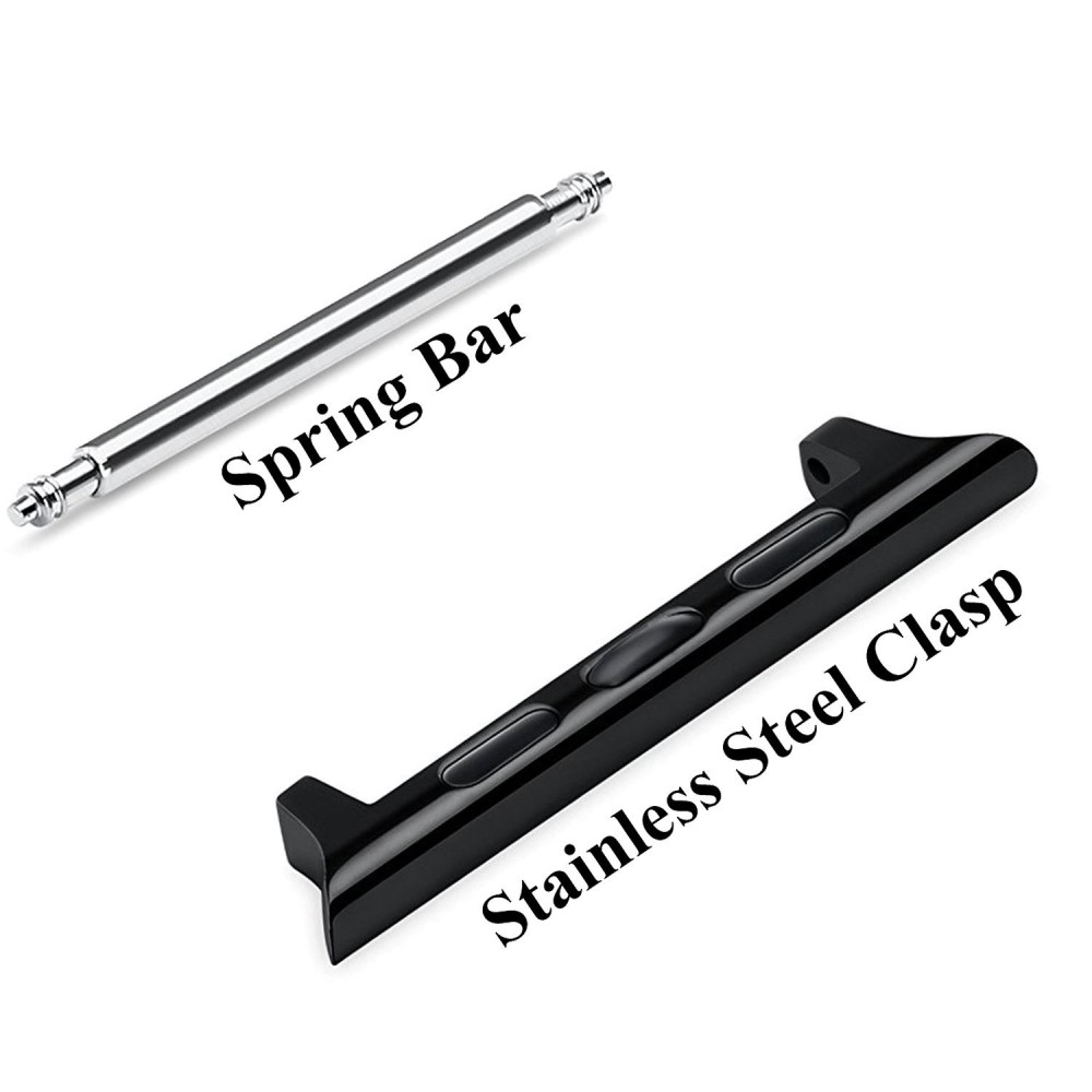  Spring Bar Fästen till Apple Watch 42/44/45/46/49 mm Svart