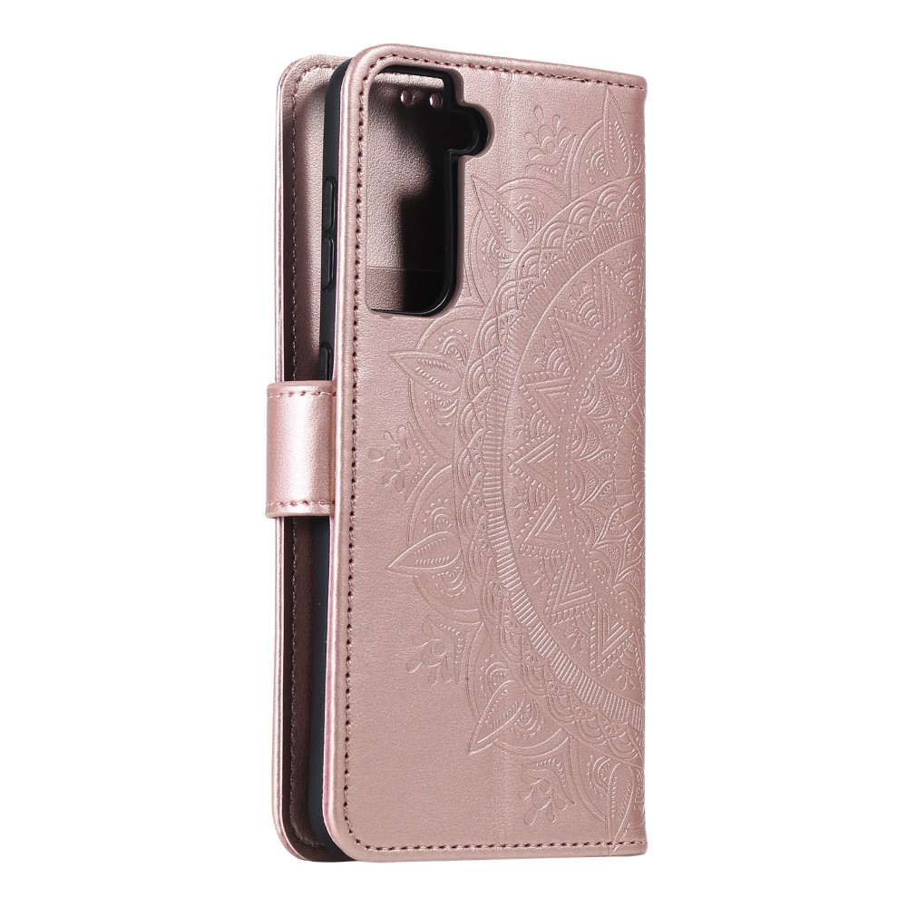  Samsung Galaxy S21 - Mandala Plånboksfodral - Roséguld