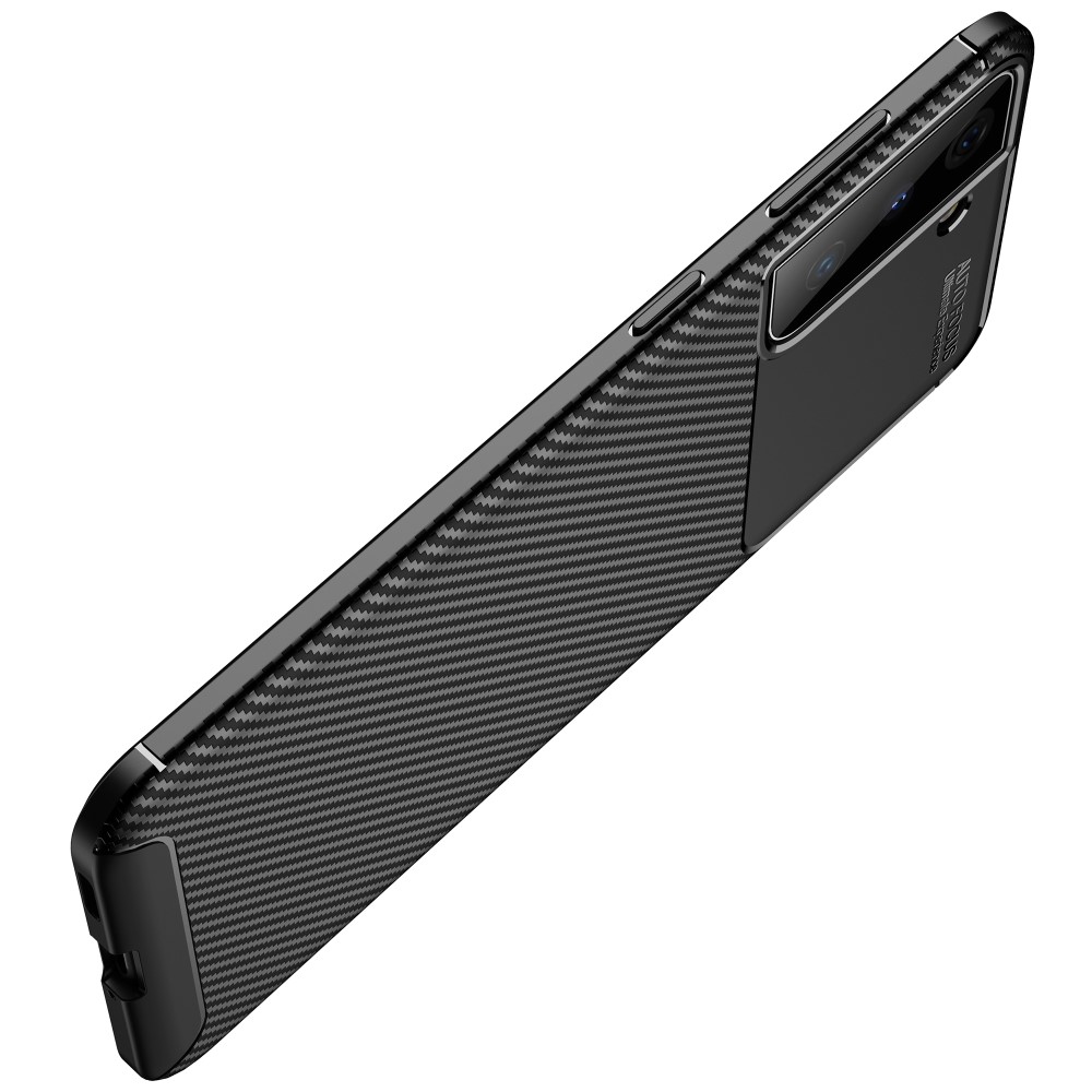  Samsung Galaxy S21 - Kolfiber Textur Skal - Svart