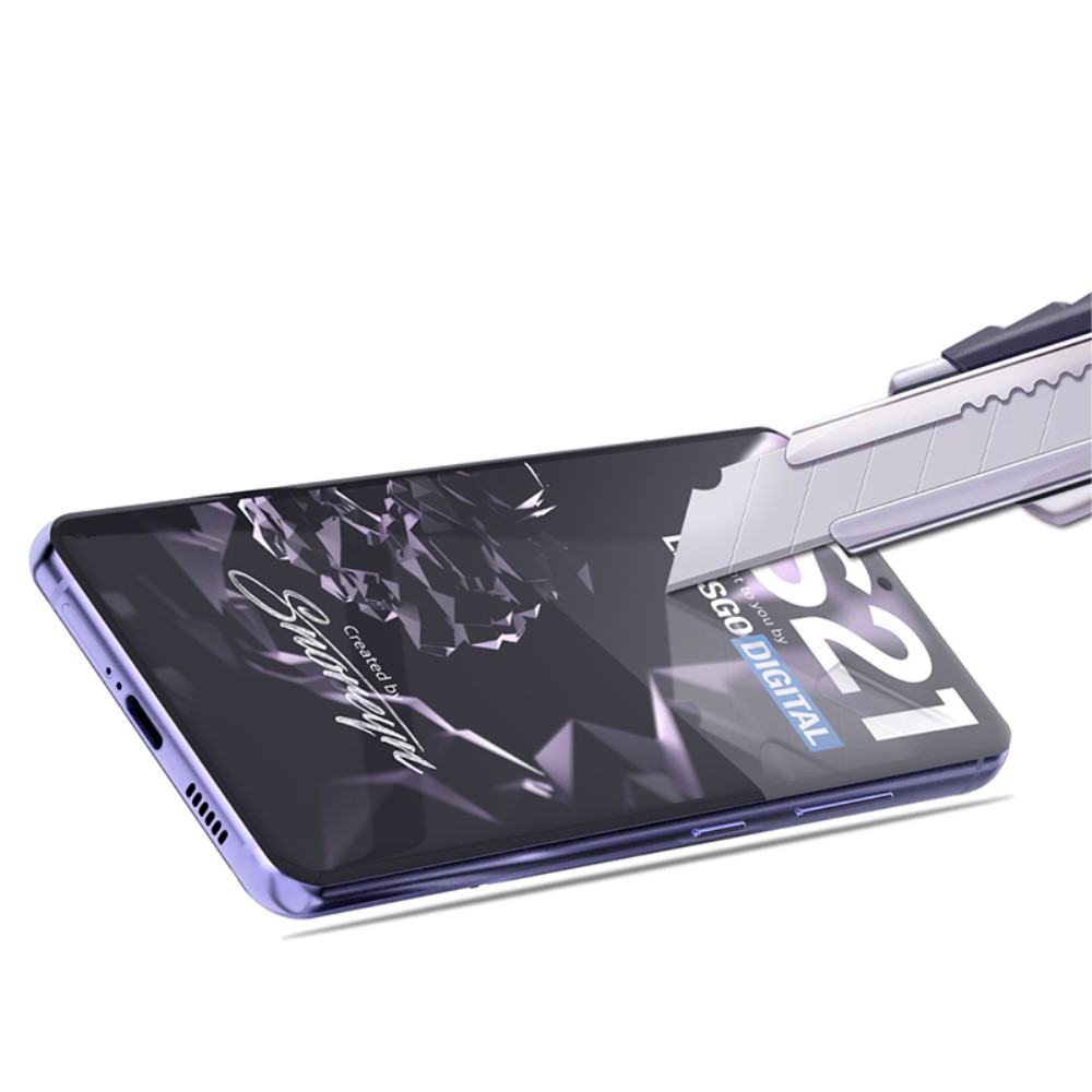 AMORUS Samsung Galaxy S21 - AMORUS Heltäckande Skärmskydd I Härdat Glas