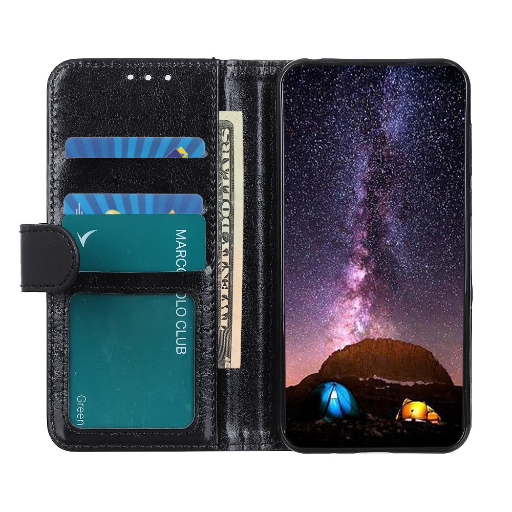  Samsung Galaxy S21 Plus - Retro Läder Fodral - Svart