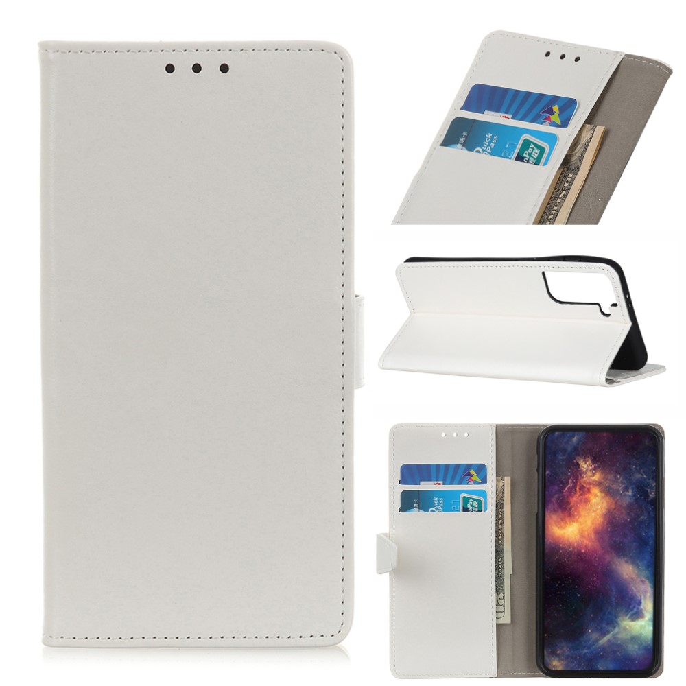  Samsung Galaxy S21 Plus - Crazy Horse Fodral - Vit