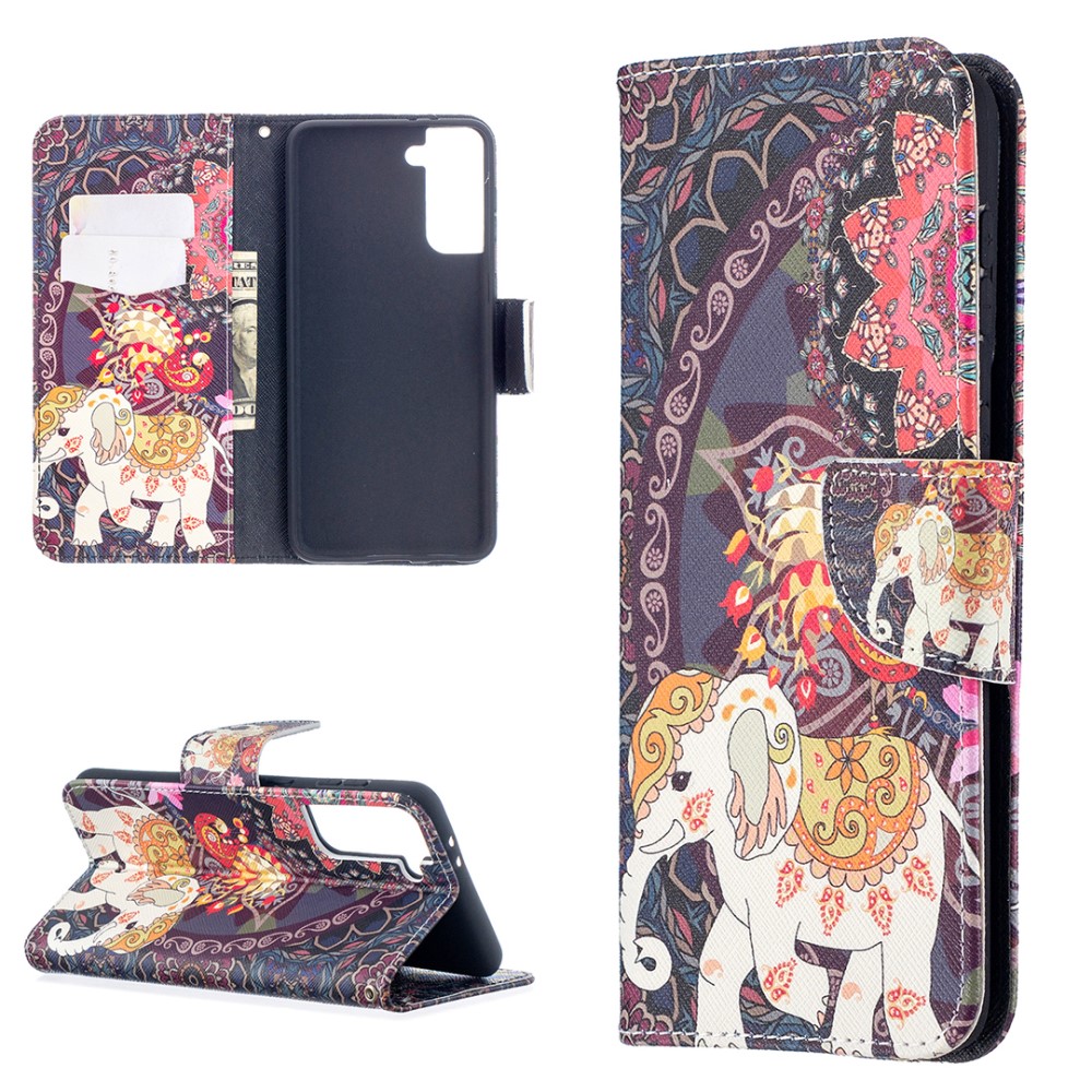  Samsung Galaxy S21 Plus - Fodral Med Tryck - Elefant