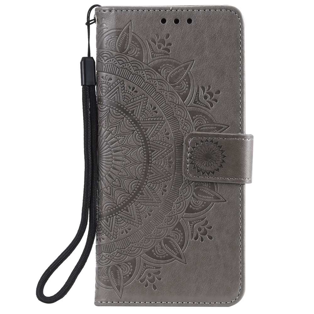  Samsung Galaxy S21 Plus - Mandala Plånboksfodral - Grå