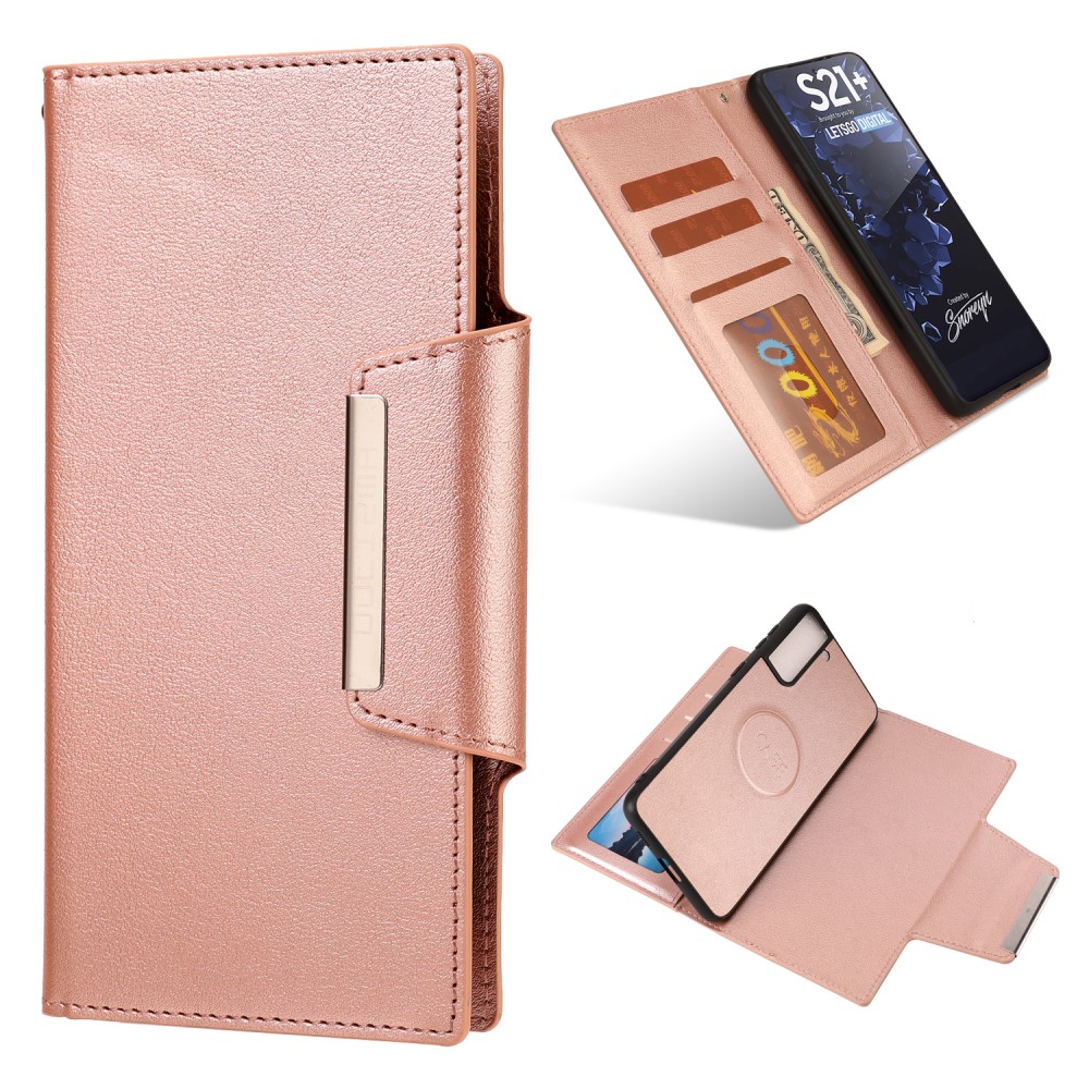 Samsung Galaxy S21 Plus - 2in1 Magnetiskt Plånboksfodral - Roséguld