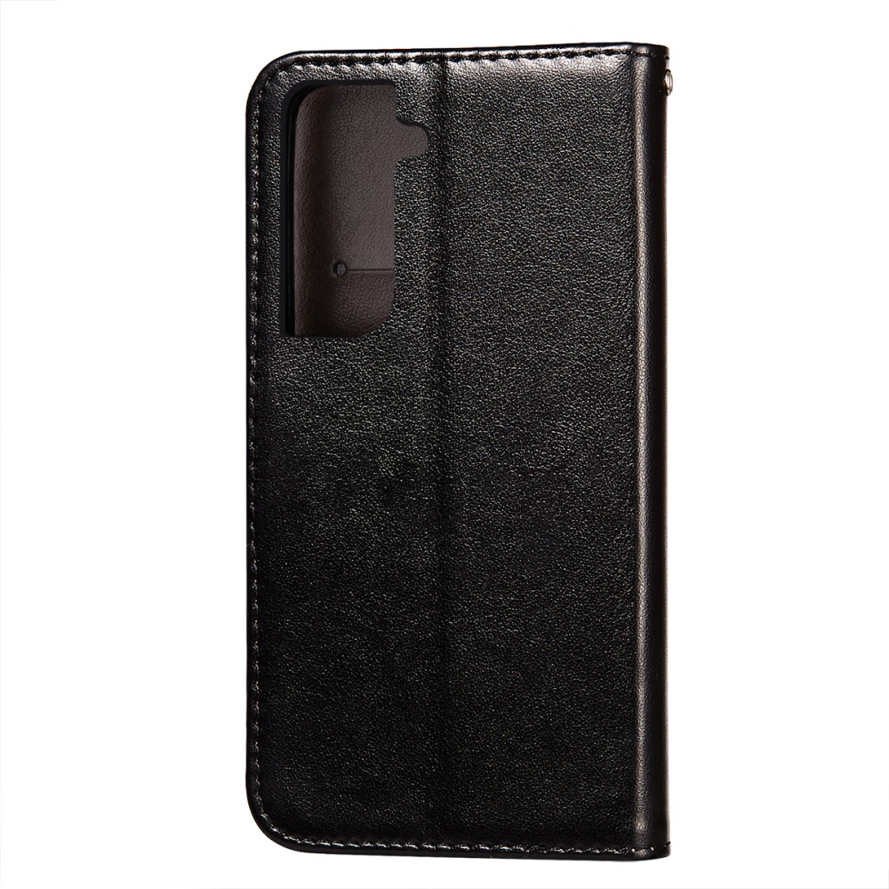 Samsung Galaxy S21 Plus - Solid Läder Fodral - Svart