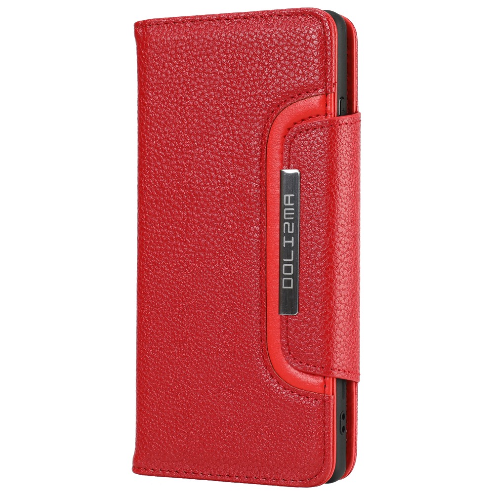  Samsung Galaxy S21 Plus - 2in1 Litchi Magnet Fodral - Röd
