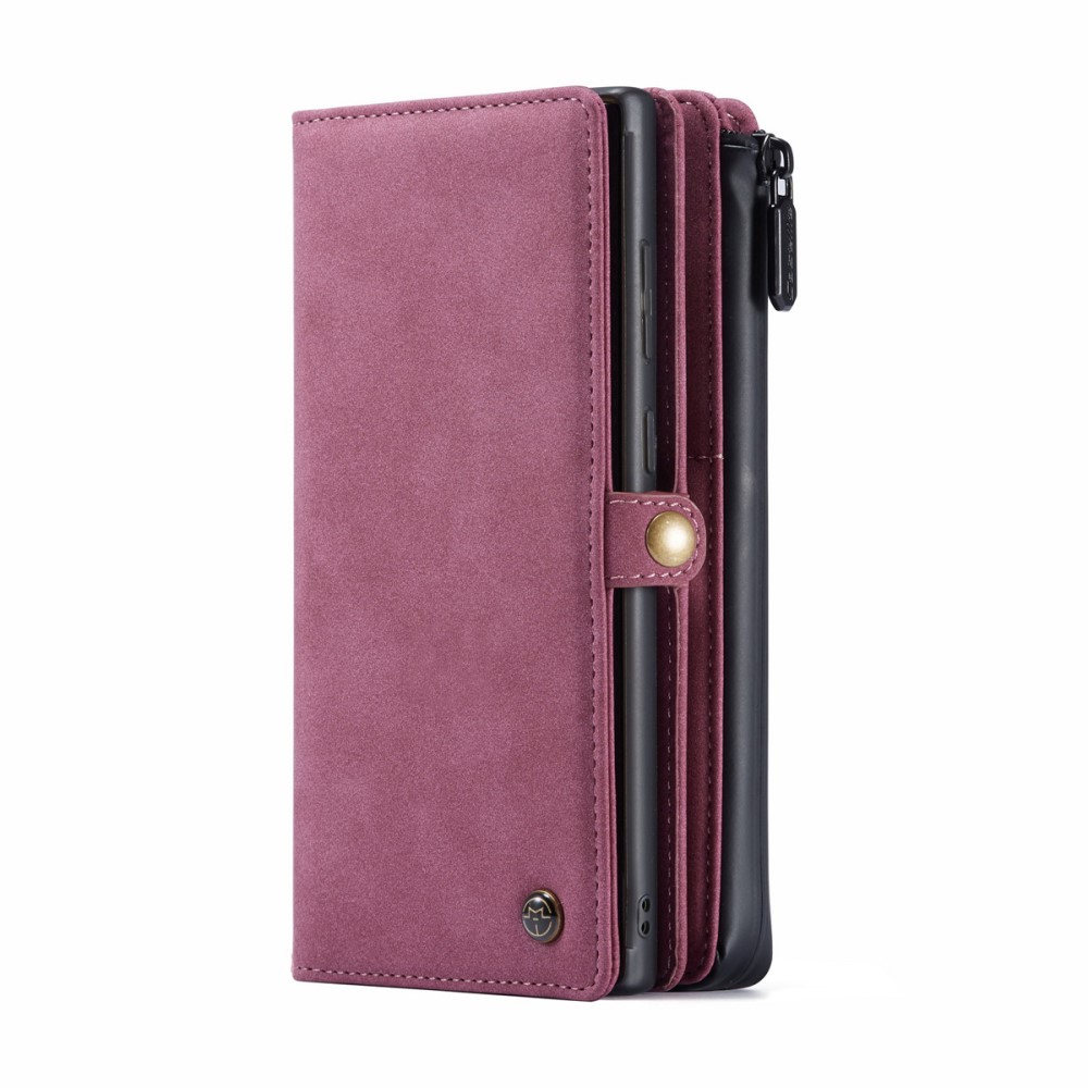CASEME Samsung Galaxy S21 Plus - CASEME 2-i-1 Multifunktionellt Plånboksfodral - Röd