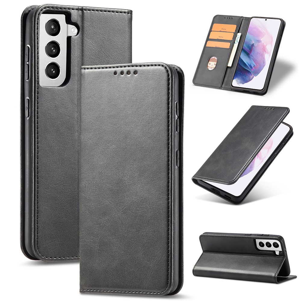  Samsung Galaxy S21 Plus - Läder Flip Fodral - Svart