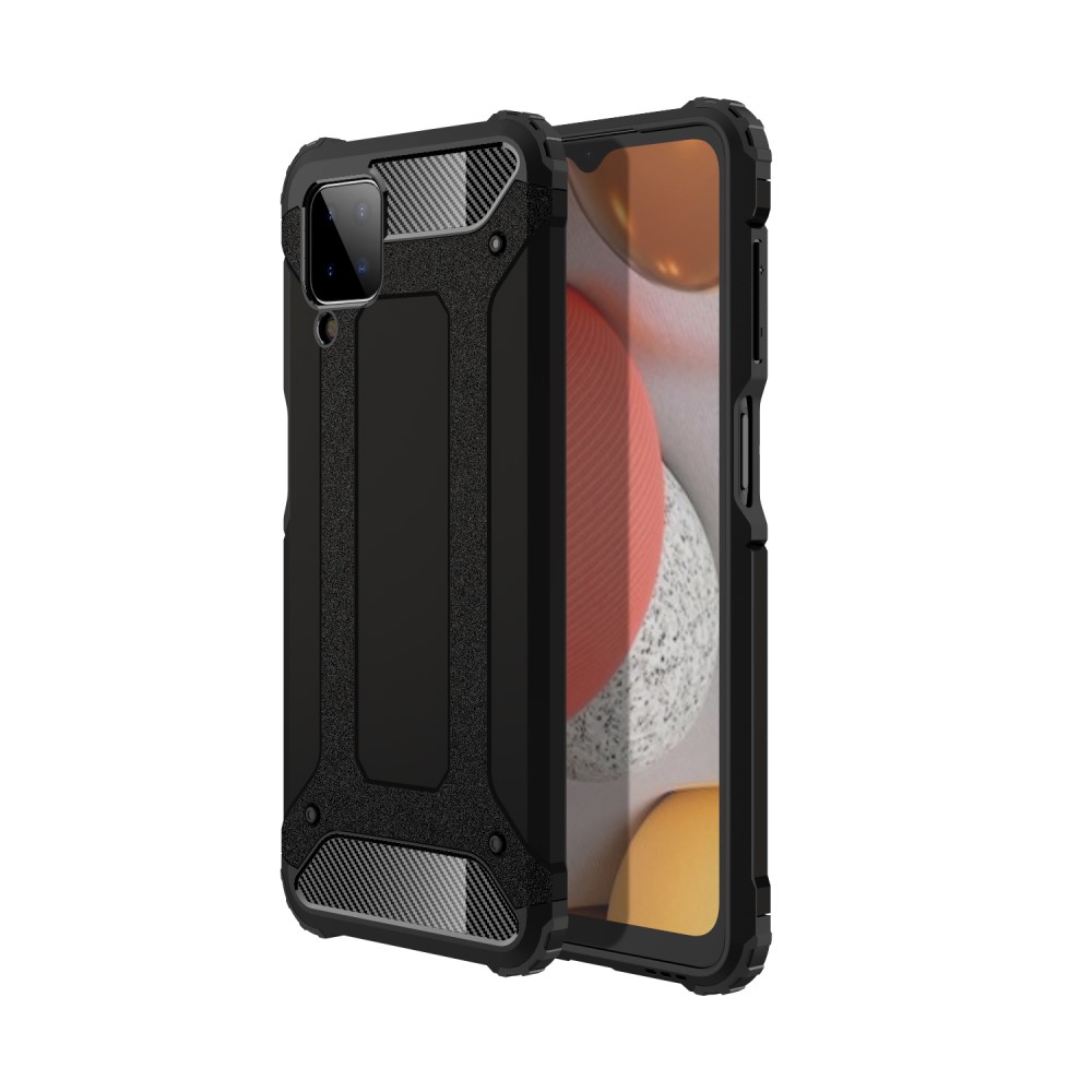  Samsung Galaxy A12 - Hybrid Armor Skal - Svart