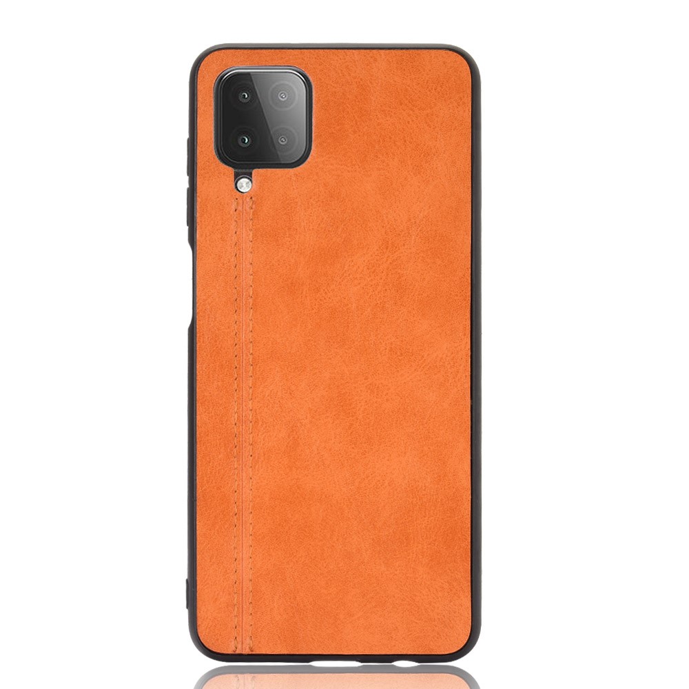  Samsung Galaxy A12 - Läderbelagt Hybrid Skal - Orange