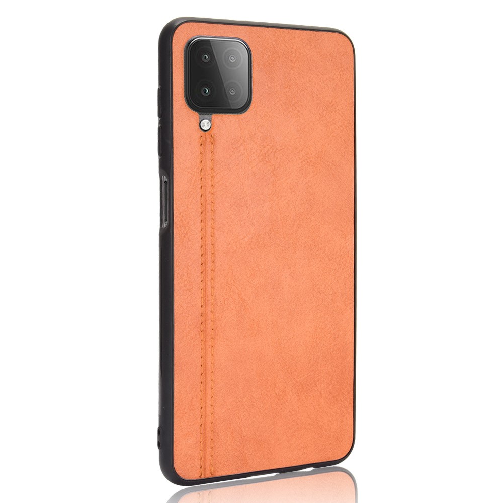  Samsung Galaxy A12 - Läderbelagt Hybrid Skal - Orange