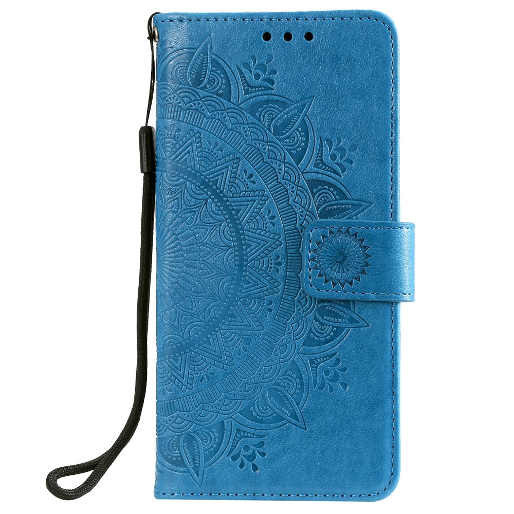  Samsung Galaxy A02s - Mandala Läder Fodral - Blå