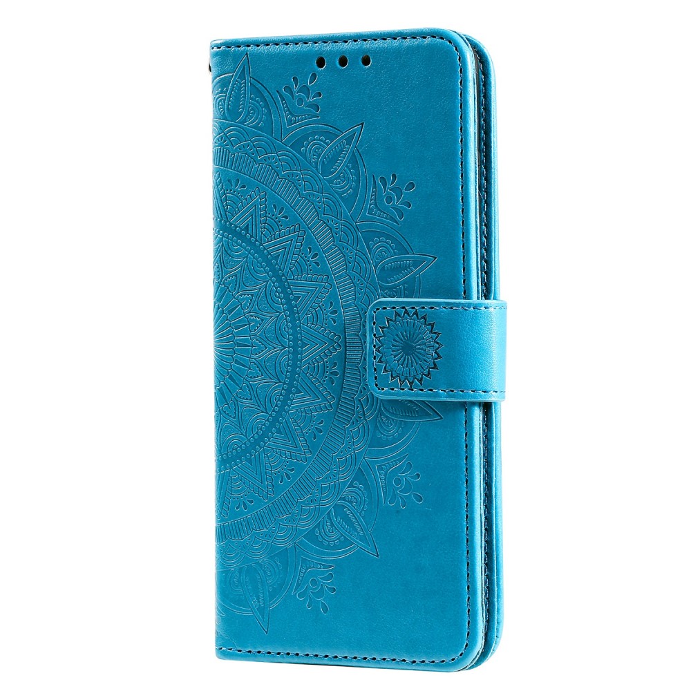  Samsung Galaxy A02s - Mandala Läder Fodral - Blå