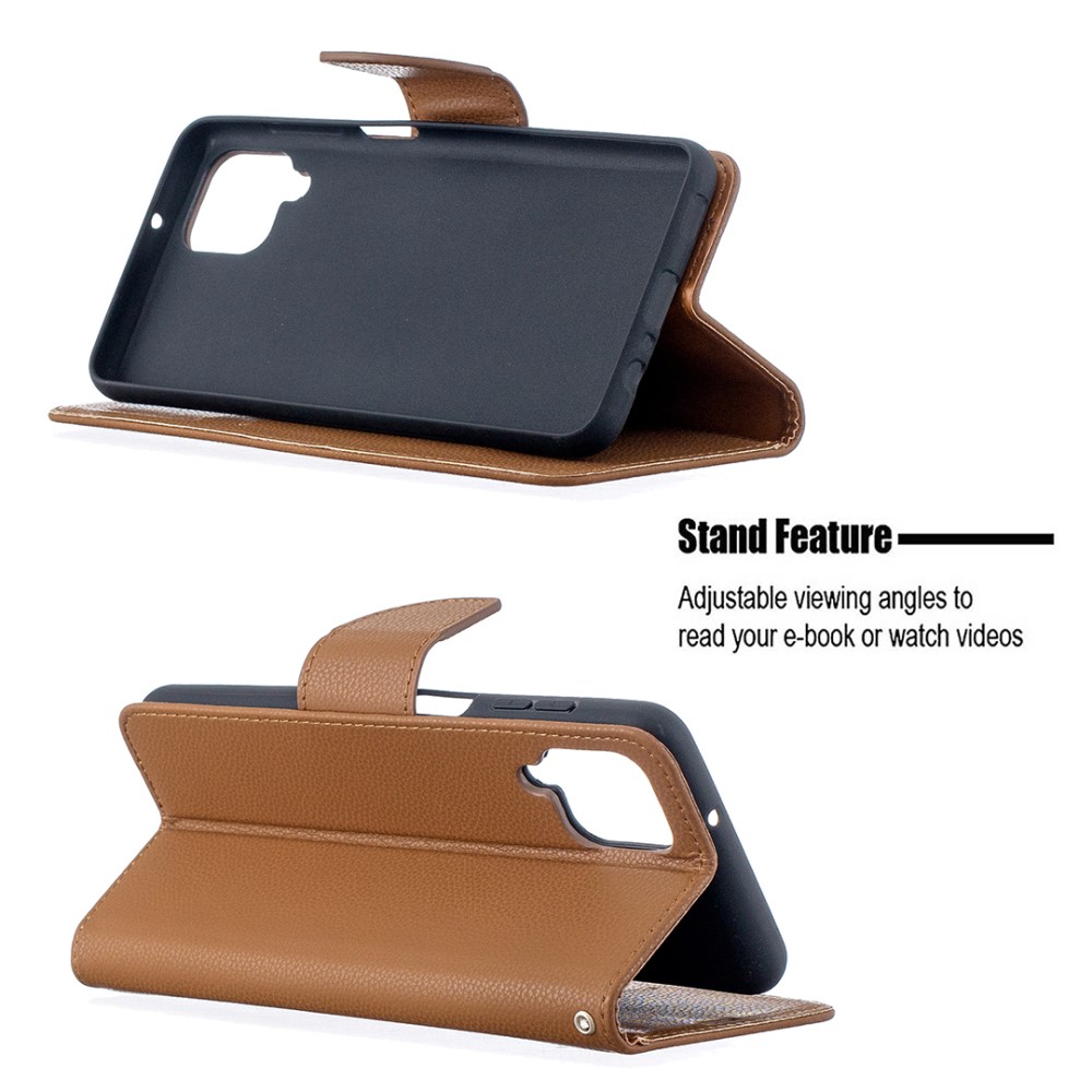  Samsung Galaxy A12 - Litchi Shark Fodral - Brun