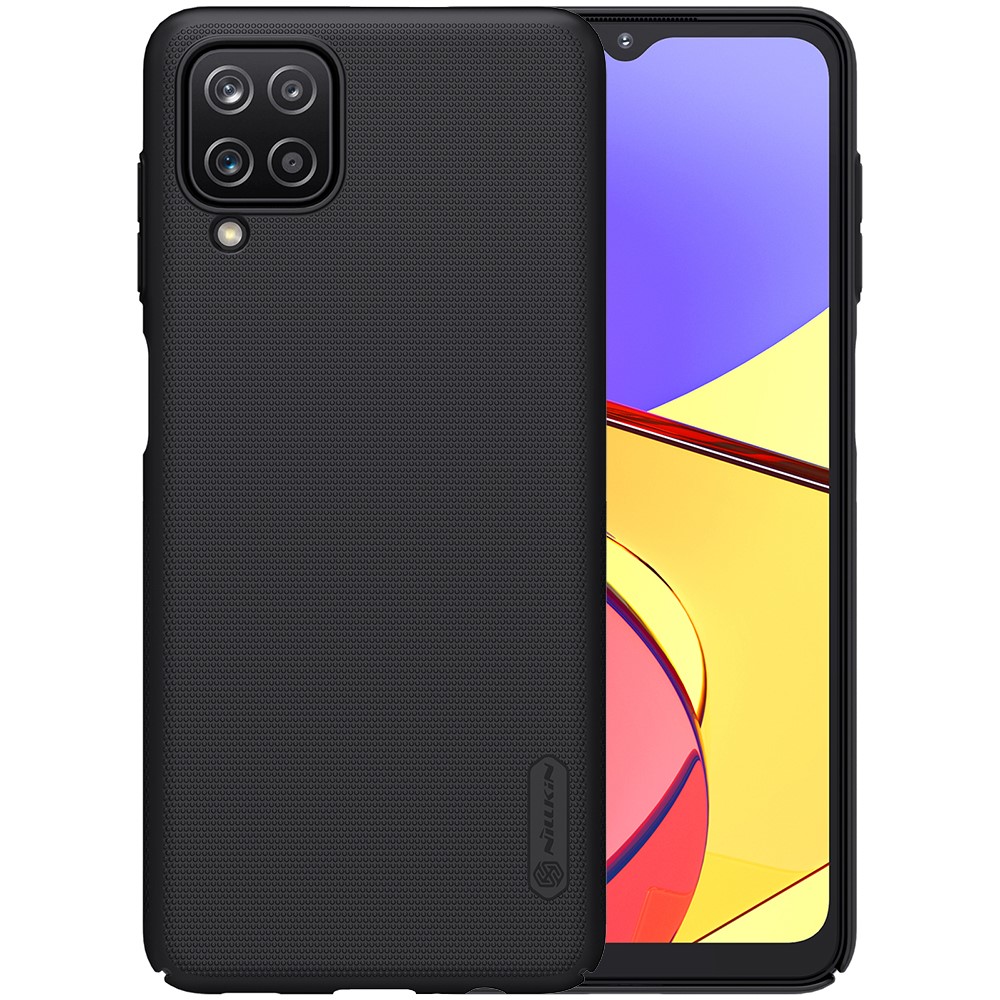 NILLKIN Samsung Galaxy A12 - NILLKIN Shield Frostat Skal - Svart