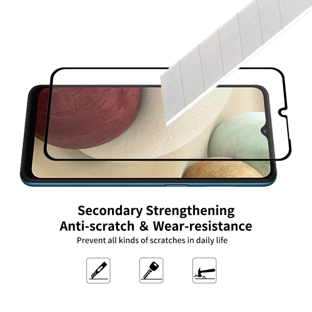 HAT PRINCE Samsung Galaxy A12 - HAT PRINCE Heltäckande Skärmskydd I Härdat Glas