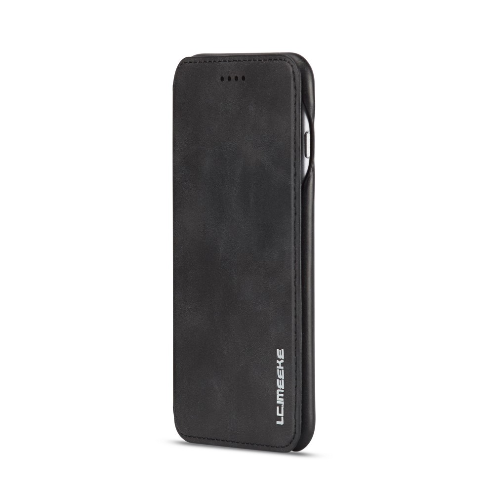 LC.IMEEKE iPhone 6/6S Plus - LC.IMEEKE Retro Läder Fodral - Svart