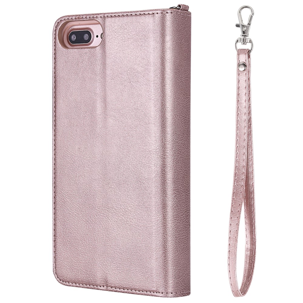  iPhone 6/6S/7/8 Plus - 2in1 Magnet Skal / Plånboksfodral - Roséguld