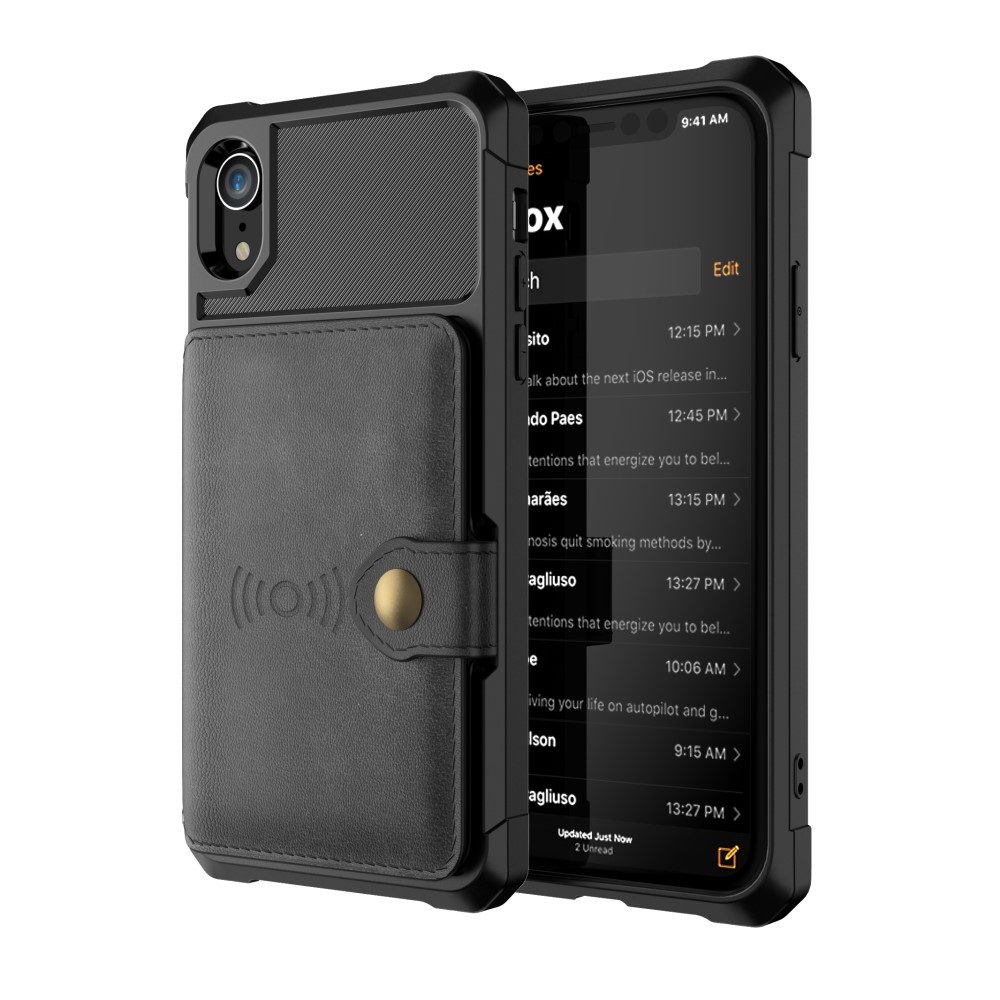  iPhone XR - Skal Med Magnetiskt Plånbok - Svart