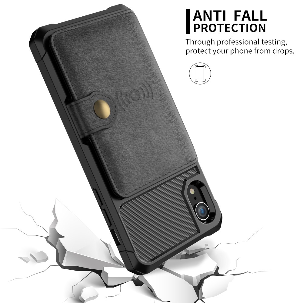  iPhone XR - Skal Med Magnetiskt Plånbok - Svart