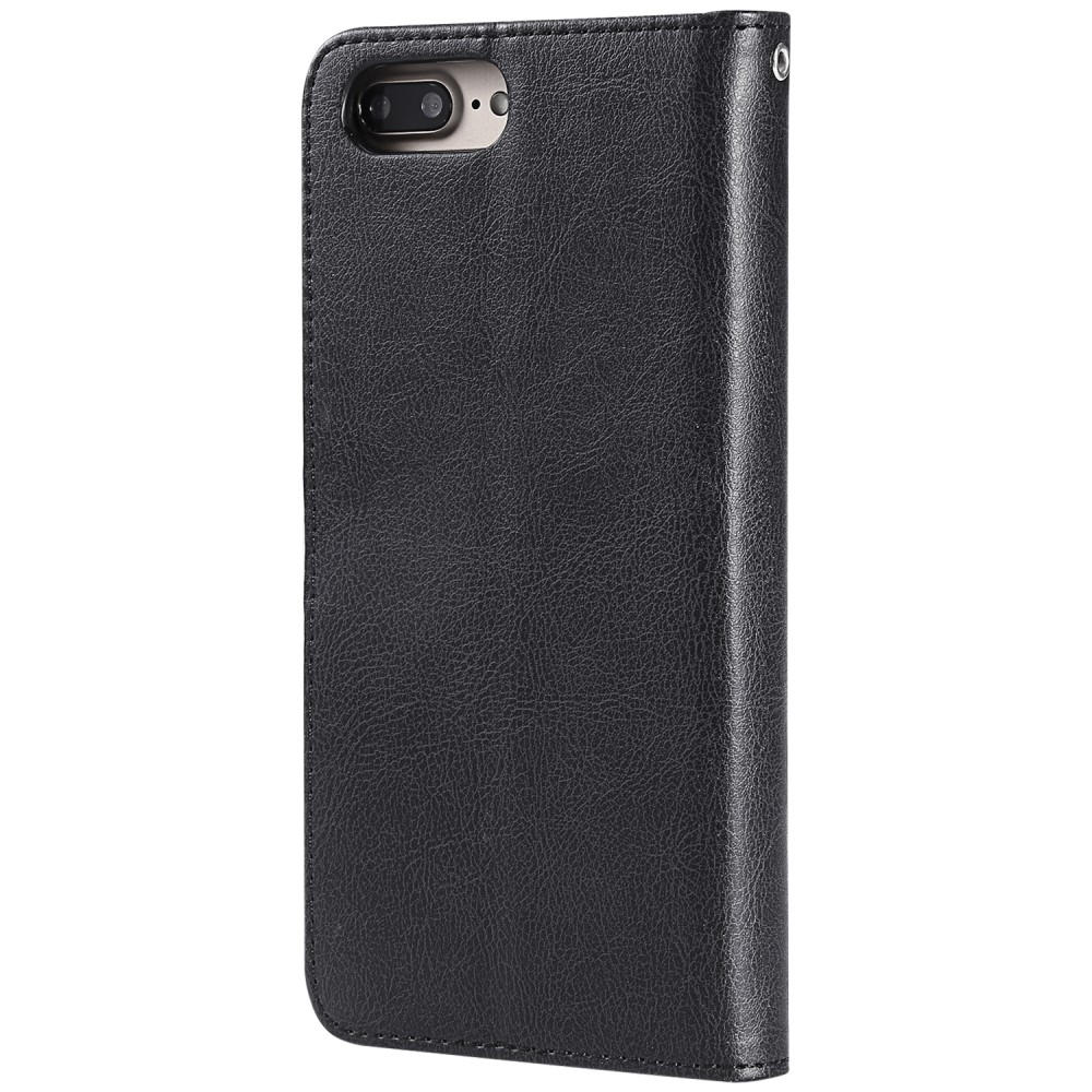 iPhone 6/6S/7/8 Plus - 2in1 Magnet Skal / Plånboksfodral - Svart