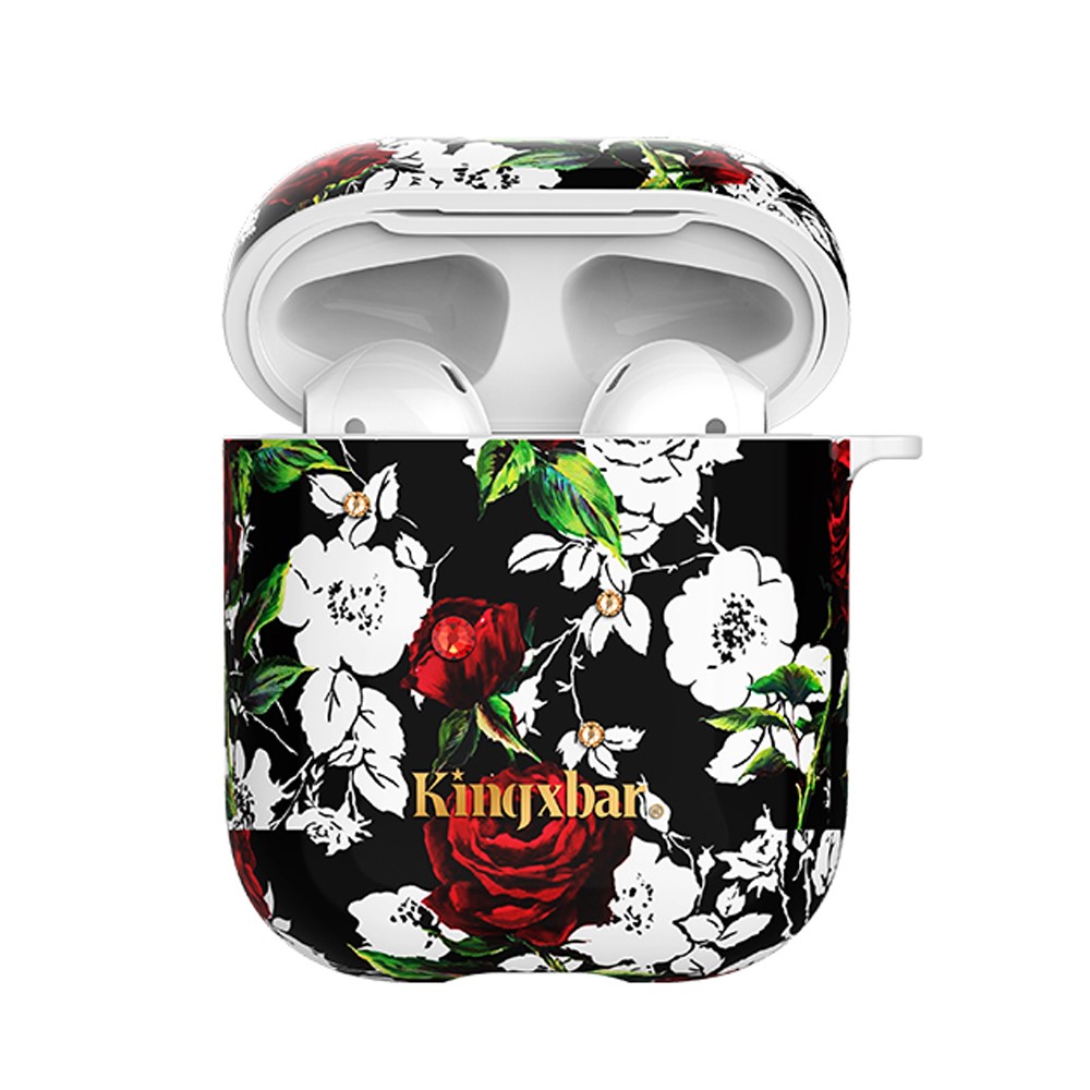 KINGXBAR AirPods - KINGXBAR Swarovski Dekor Skal - Rosor