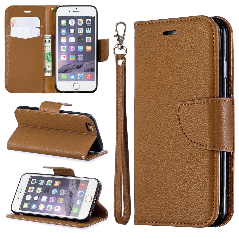  iPhone 6/6S - Litchi Shark Fodral - Brun