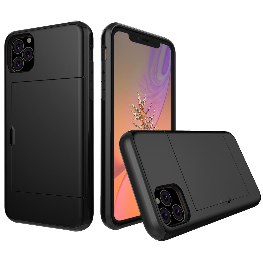  iPhone 11 Pro - Hybrid Skal Med Kortfack - Svart