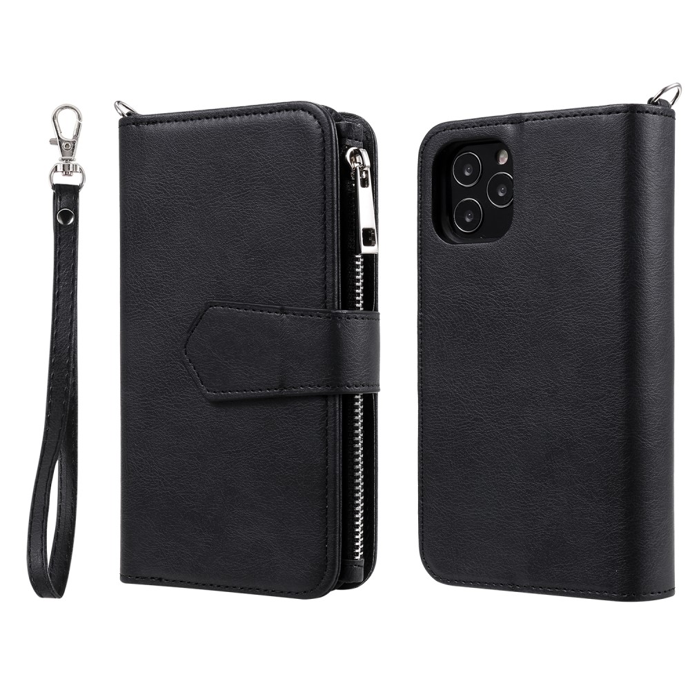  iPhone 12 / 12 Pro - 2in1 Magnet Skal / Plånboksfodral - Svart