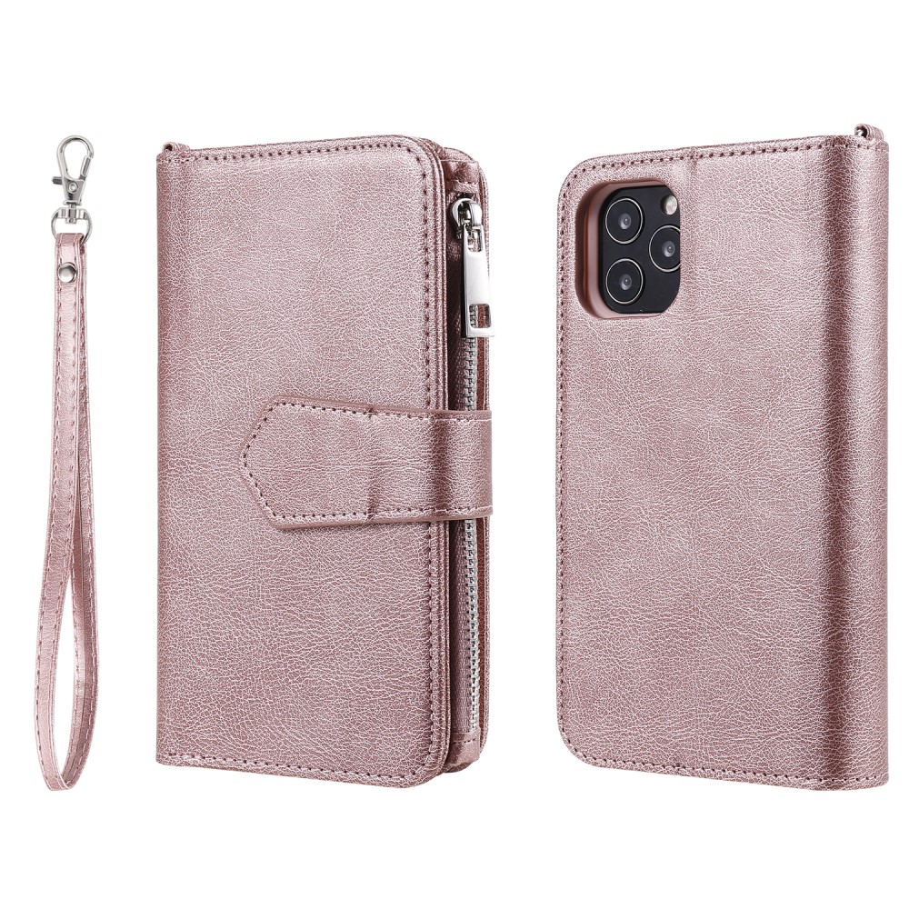  iPhone 12 / 12 Pro - 2in1 Magnet Skal / Plånboksfodral - Roséguld