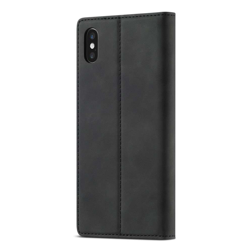 LC.IMEEKE iPhone X/Xs - LC.IMEEKE Läder Flip Fodral - Svart