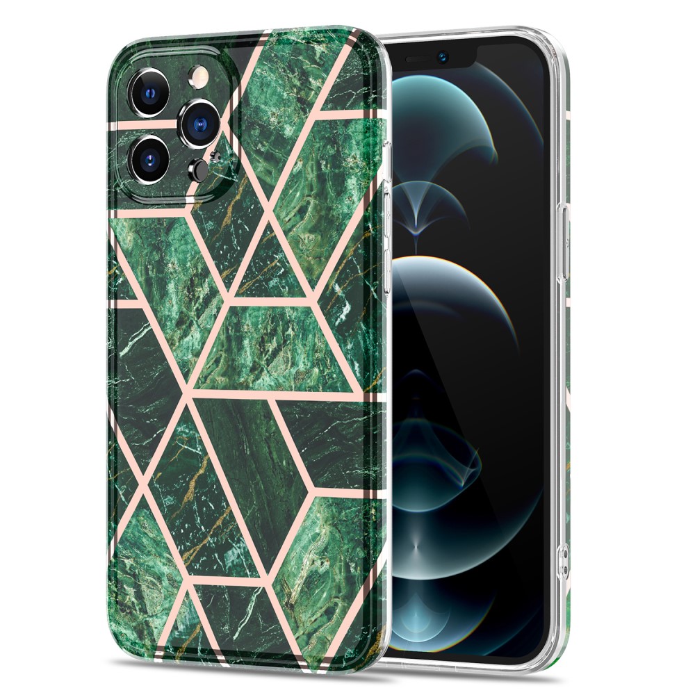  iPhone 12 Pro Max - Lyxigt Marmor TPU Skal - Grön