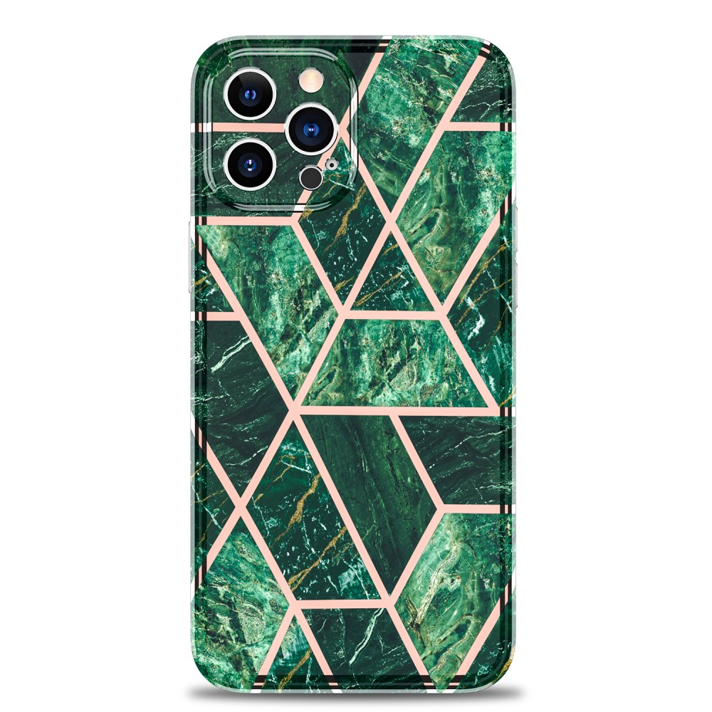  iPhone 12 Pro Max - Lyxigt Marmor TPU Skal - Grön