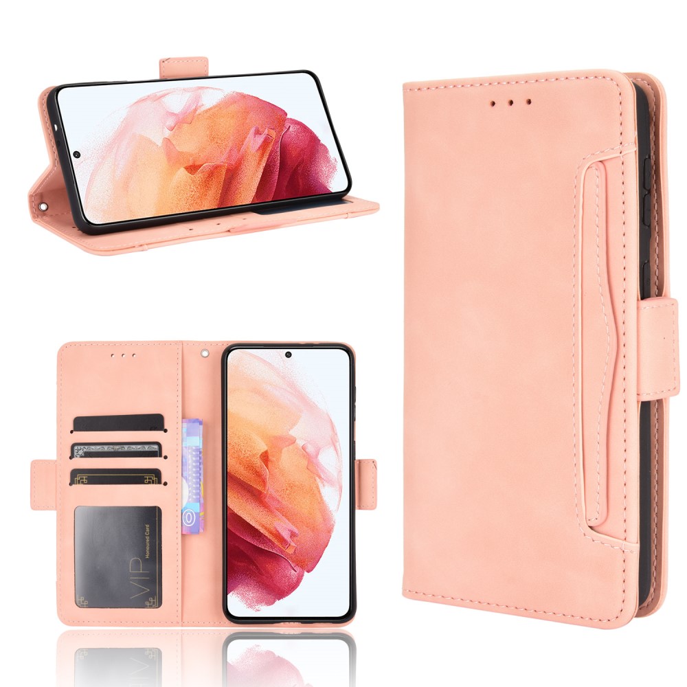  Samsung Galaxy S21 Plus - Fodral Med Avtagbart Kortfodral - Ljus Rosa