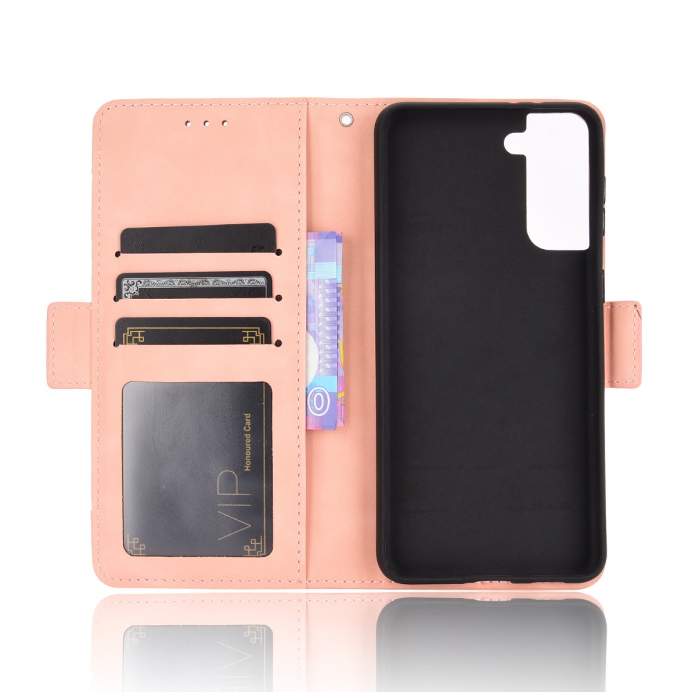  Samsung Galaxy S21 Plus - Fodral Med Avtagbart Kortfodral - Ljus Rosa