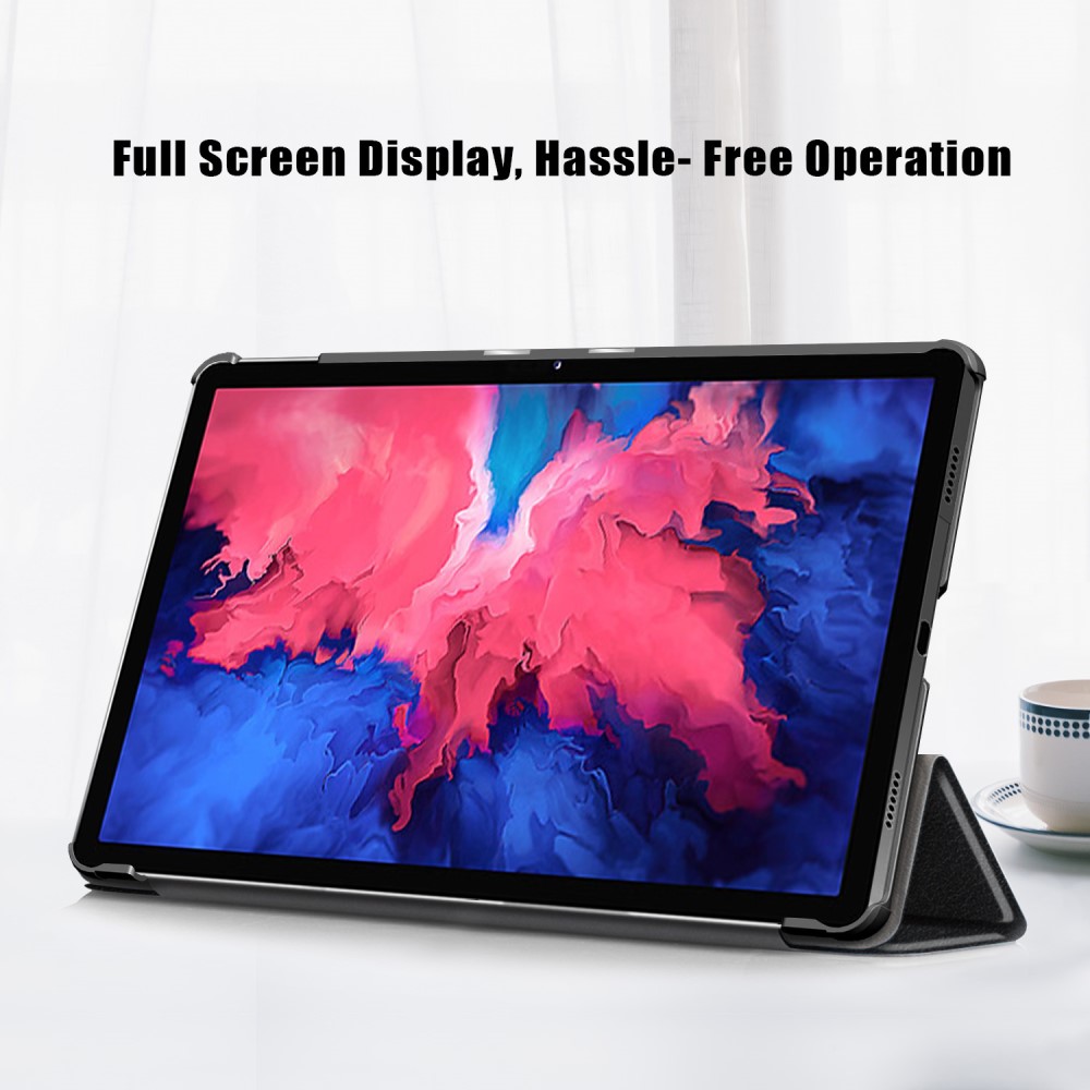  Lenovo Tab P11 / P11 Plus - Tri-Fold Läder Fodral - Svart